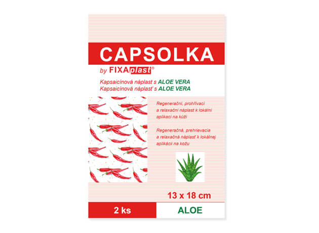 CAPSOLKA melegítő kapszaicinos tapasz aloe verával 13x18cm